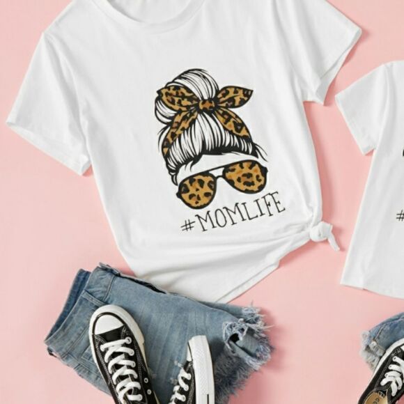 NWT "#MOM LIFE" T-Shirt Sz L - Picture 2 of 3